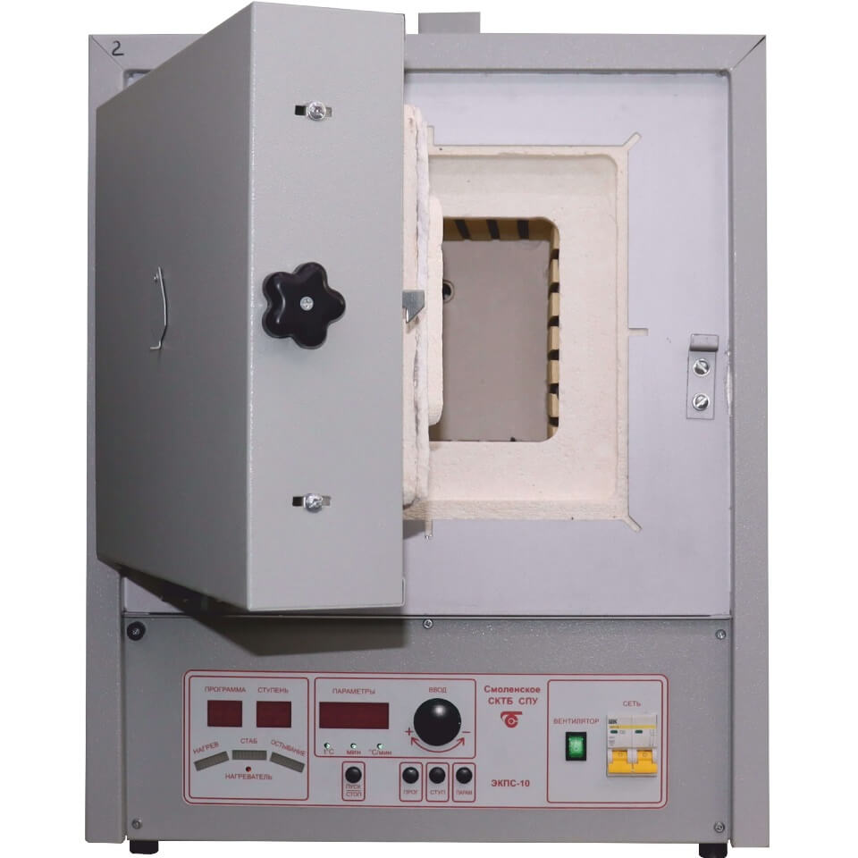 Муфельная печь ЭКПС-10 СПУ, мод. 14009Т (10 л, 1100 °C, многофункциональный блок МКУ, эжекторная вытяжка)
