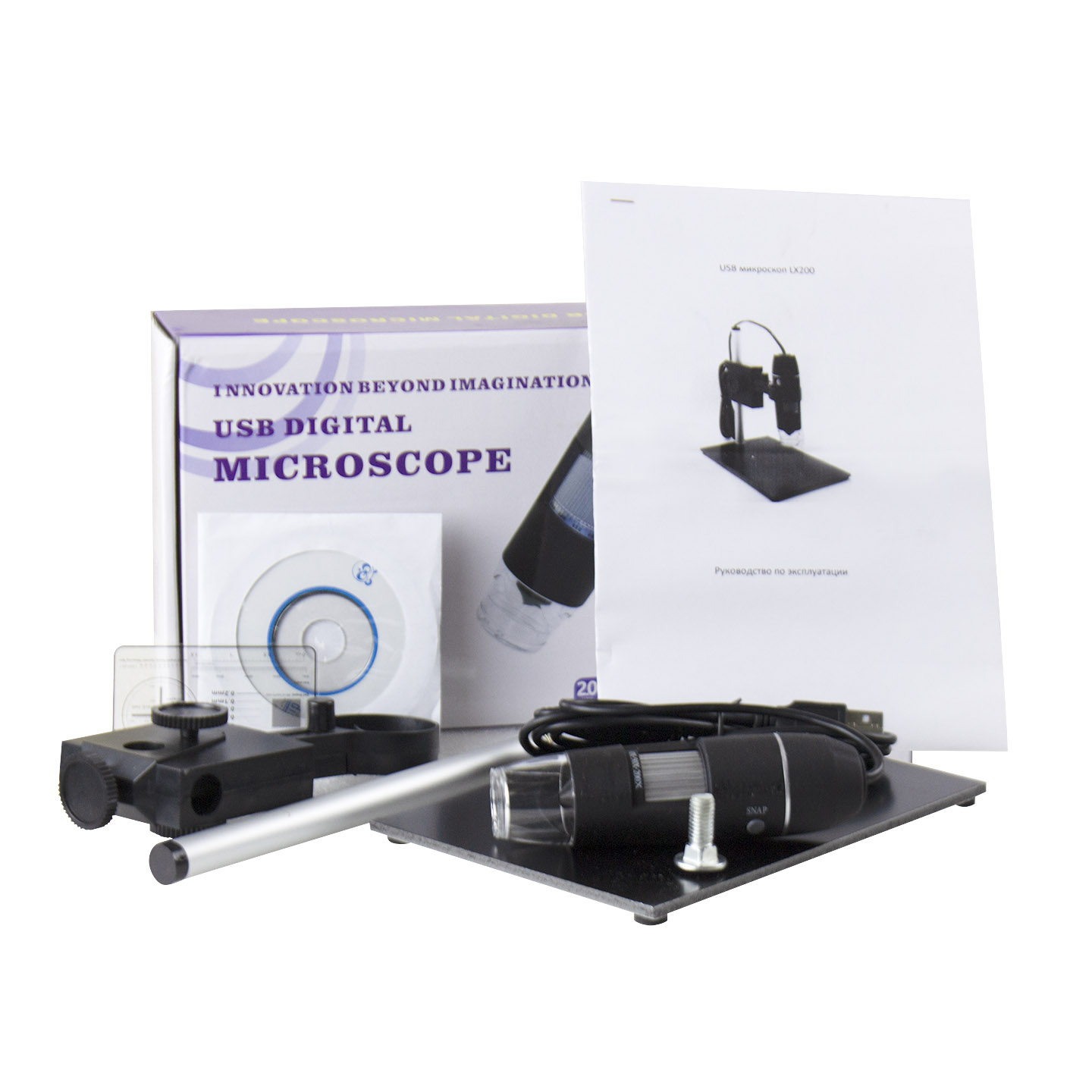 USB-микроскоп на штативе LX-200 (0,3 Мп, 200х, S1)